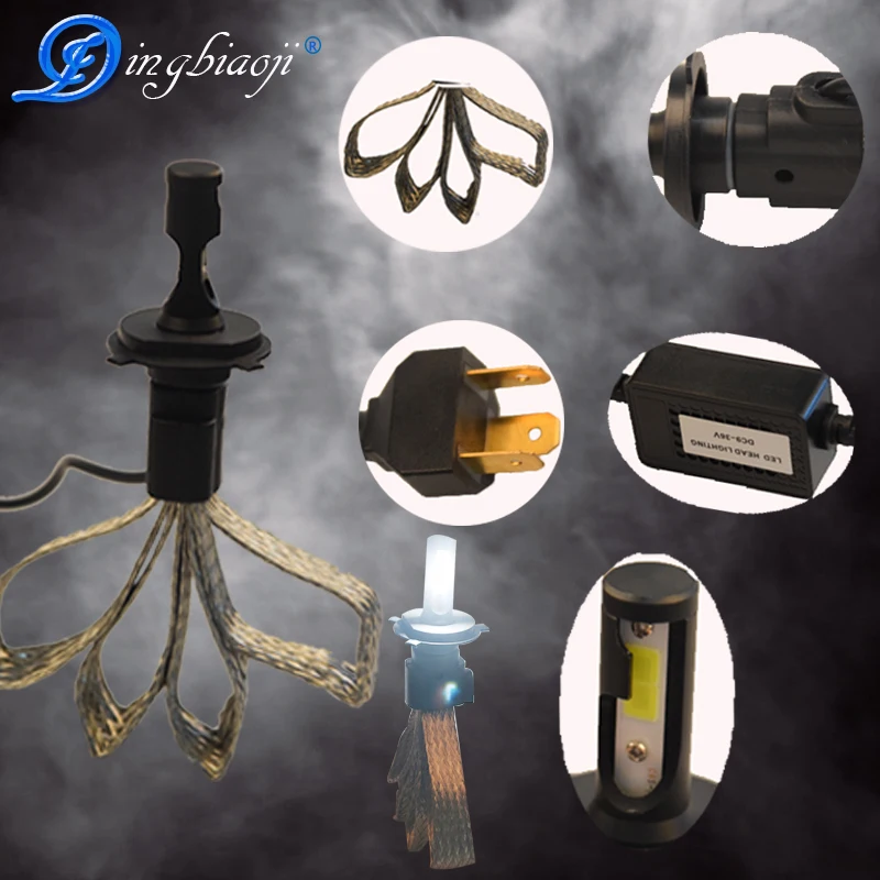 Paio di светодиодный H7 Ha Condotto La Lampadina фара Lampadine 72 Вт 6400lm 6000 К S7 Faro Авто 12В|auto 12 v|led h712 v |