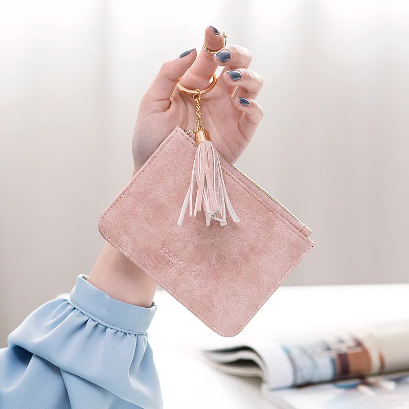 

Leather Credit Card Holder Womens Mini ID card Holders Business PU Slim Bank Card Case Organizer Wallet Case Change Coin Purse