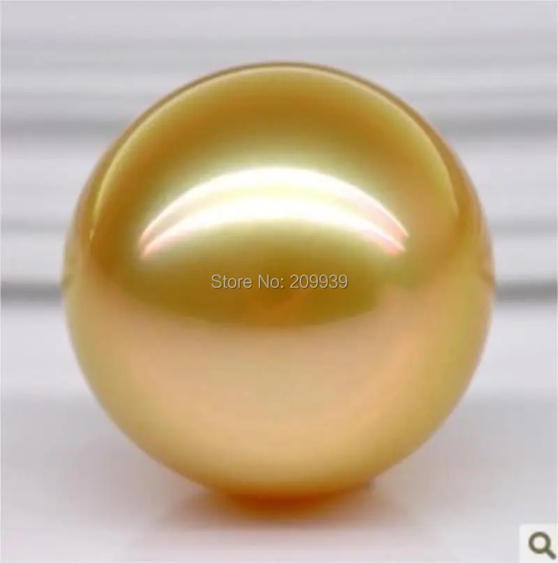 

huij 00275 HUGE NATURAL 12.8MM AUSTRALIAN SOUTH SEA GOLD LOOSE PEARL UNDRILLED AAA+
