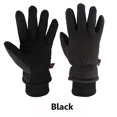 OZERO Winter Men Women Gloves TouchScreen Waterproof Windproof Gloves Outdoor Sports Warm Cycling Snow Ski Gloves Full Finger Black