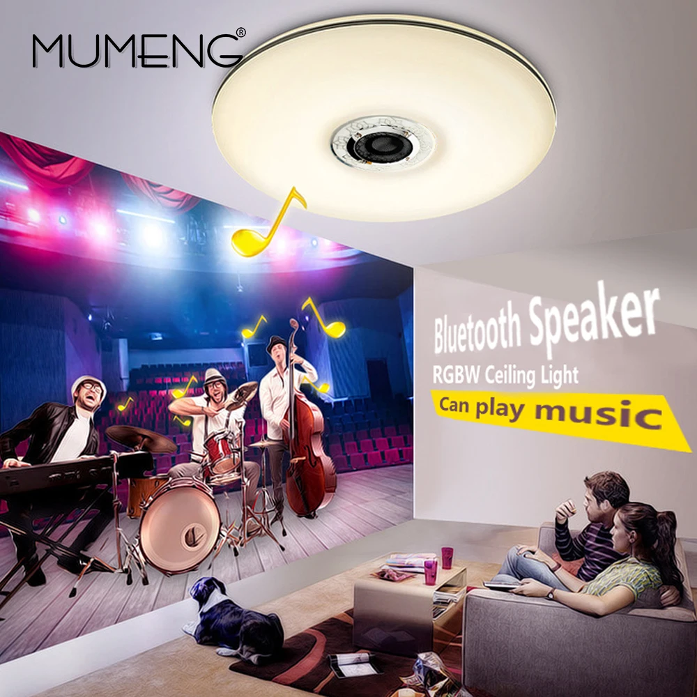 Современный умный светодиодный потолочный светильник RGB для гостиной 32 Вт с Bluetooth