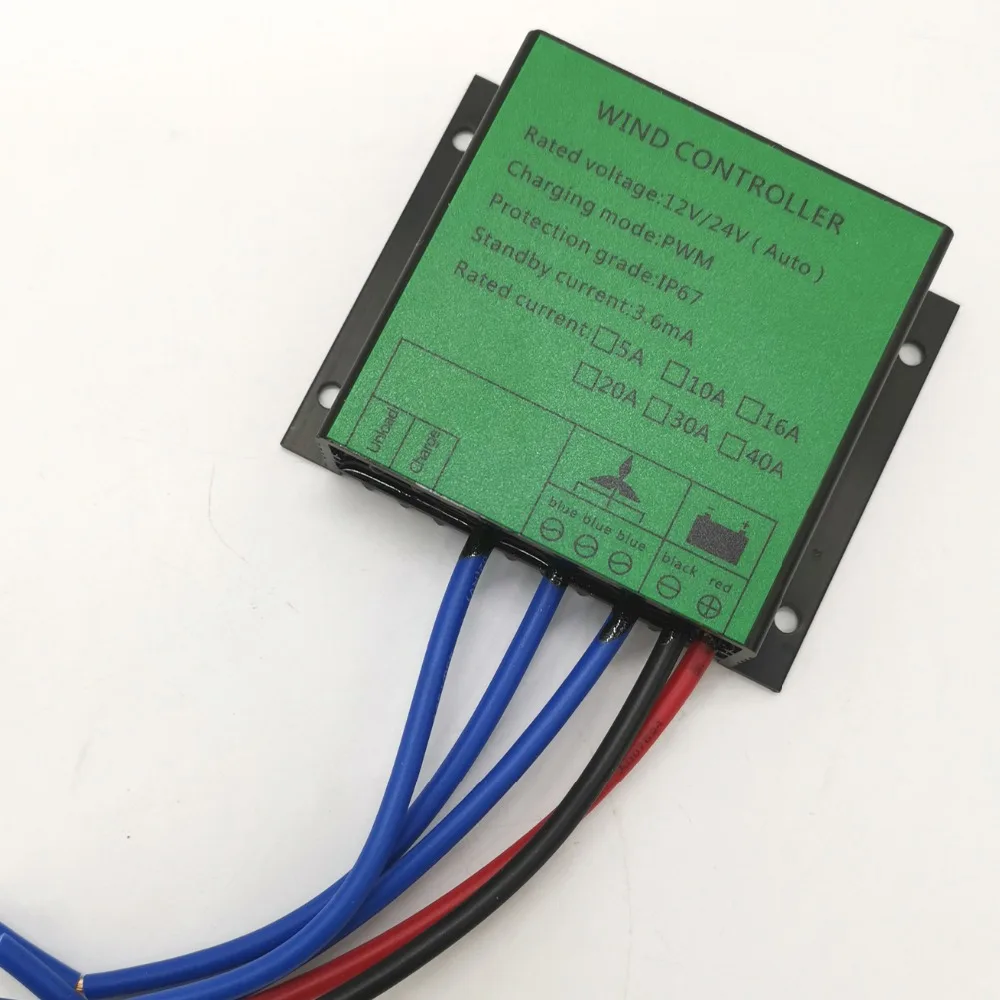 

Upgraded battery charge controller for 100-600w wind turbine generator, waterproof wind controller 12V/24V auto distinguish