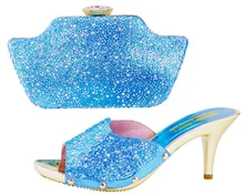 2016 italien Design Sommer Stil Schuh Und Passender Tasche Für Party Afrikanischen Stil Frauen Schuhe Und Tasche Set Freies Verschiffen YN1-7
