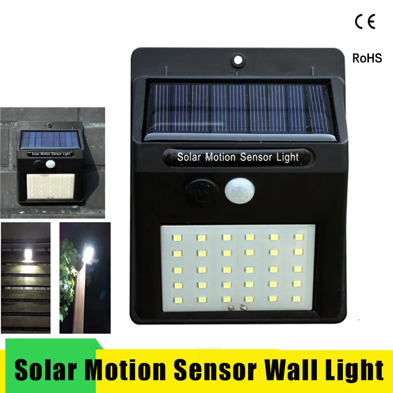 

LED Solar Power PIR Motion Sensor Wall Light 20/30 LEDs Outdoor Waterproof Energy Saving Street Garden Yard Security Solar Lamp