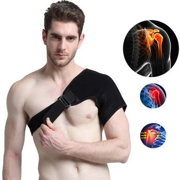 

Warm-water-bag-style Breathable Adjustable Shoulder Pad Brace Protector Tear Injury Joint Dislocated Prevention Recovery