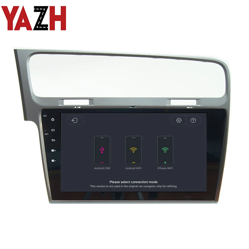 Sale YAZH 1 Din Auto Radio 2GB 32GB For Volkswagen Golf 7 Android 8.1 Car Stereo 10.1 inch IPS HD display screen car head unit NO DVD 3