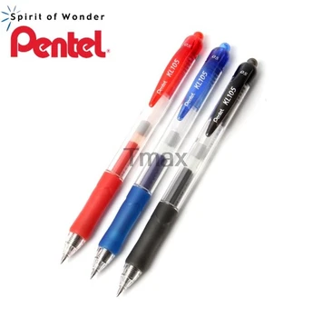 

6 Pcs/Lot Pentel KL105 waterproof press-type gel pen 0.5mm Writing Supplies Office & School Supplies