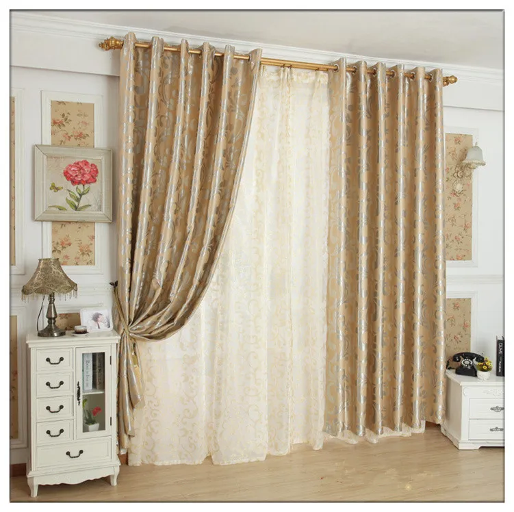 Cortinas de la ventana para sala de estar dormitorio ventana cortinas opacas tratamiento cortinas de doble.jpg Cortinas Dobles decoración