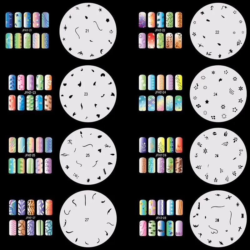 OPHIR 320 шт./лот 3200 дизайнов ногтей краски трафареты/шаблон листы Аэрограф для дизайна ногтей трафареты ногтей краски инструменты_ JFH1-JFH16