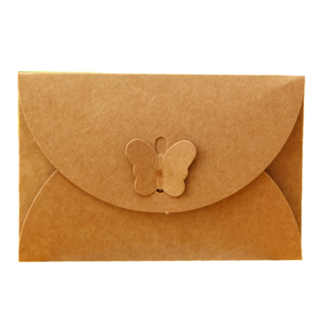 FangNymph 10 шт. цветные бабочки пряжки крафт-бумаги конверты Простая любовь ретро Пряжка декоративный конверт маленький бумажный конверт - Цвет: Leather color