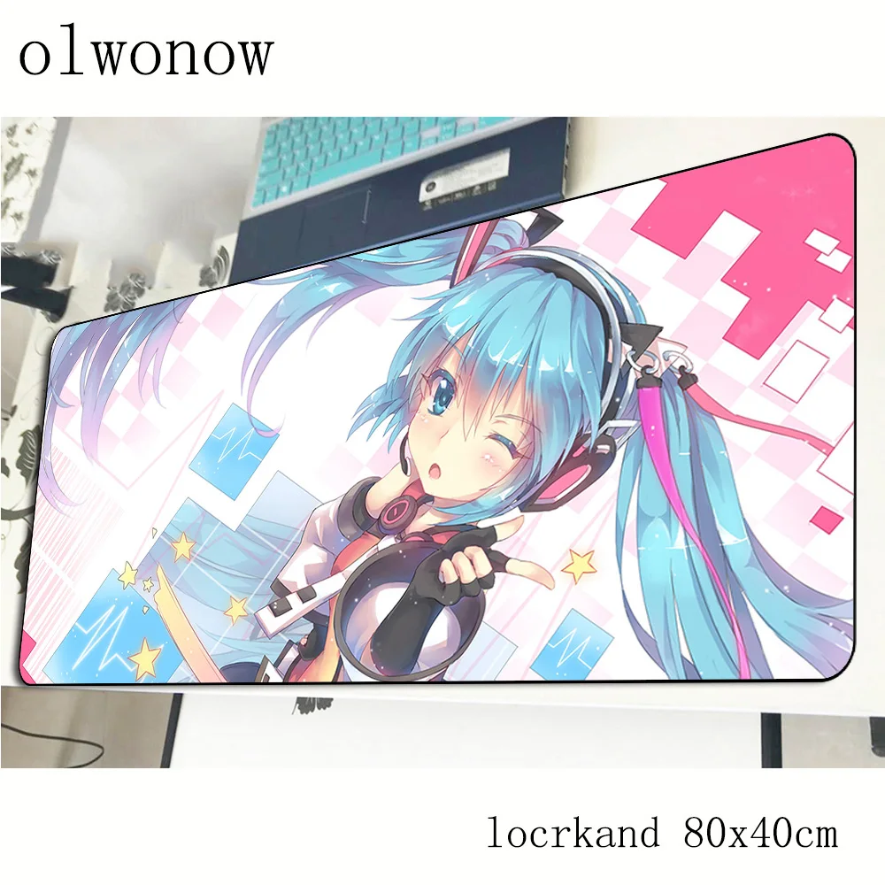 

Hatsune Miku mousepad gamer Birthday 800x400x2mm gaming mouse pad gel notebook pc accessories laptop padmouse ergonomic mat