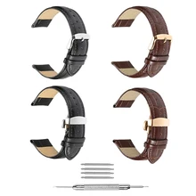 Ремешок для наручных часов из натуральной кожи, 12-24 мм, универсальный ремешок с пряжкой, стальной ремешок с пряжкой, браслет+ инструмент