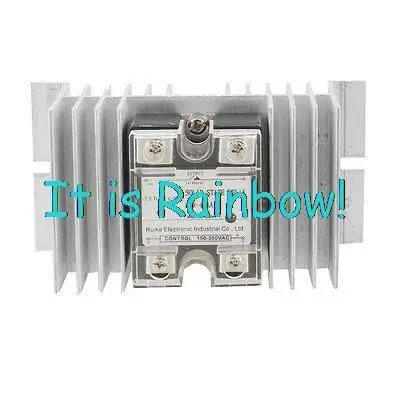 

Free Shipping AC/AC Solid State Relay SSR 25A AC 150-350V to 24-480V w Heat Sink