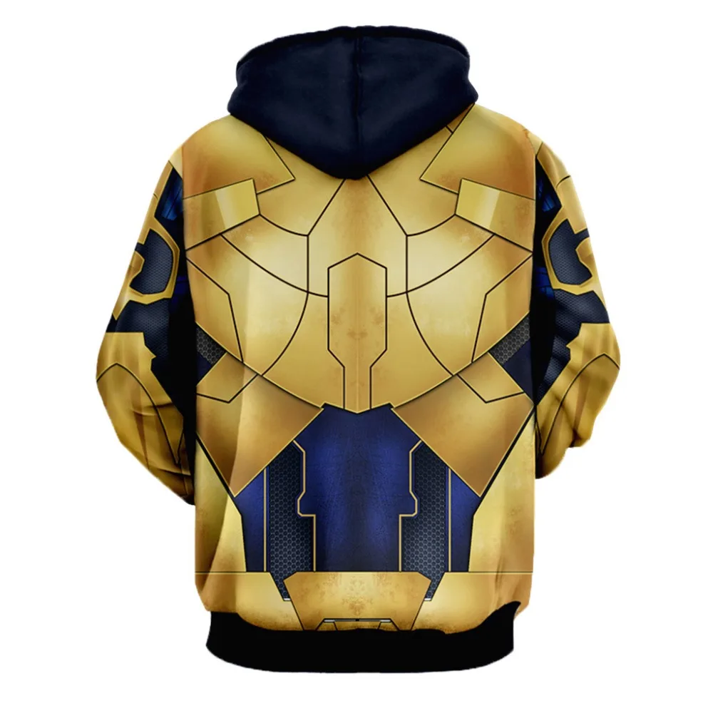 Avengers Endgame Cosplay Superhero Thanos Iron Man Thor Zipper Hoodies Quantum Realm Costumes Sweatshirt Jacket Superhero Hooded