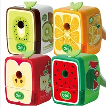 И горячий фруктовый узор стиль случайные волосы точилка для карандашей ручные настольные школьные канцелярские принадлежности для детей