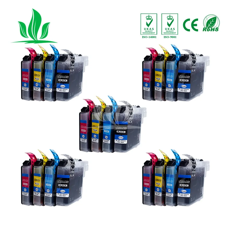 

223XL 20pcs Compatible Ink Cartridge for Brother MFC-J4420DW/J4620DW/J4625DWJ480DW/J680DW/J880DW Printer