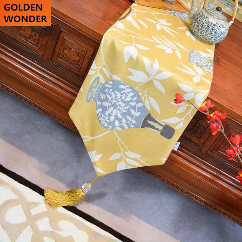 

European Style Cotton Linen Luxury Table Runner Table Runners Modern Table Decoration Home Decor