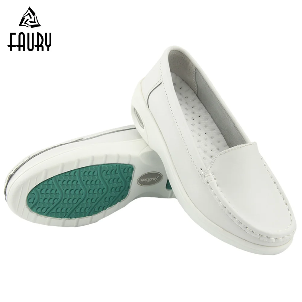

Nurse Shoes Hospital Medical White Work Shoes Soft Platform Shoes for Women Female Doctor Drugshop Dental Clinic Spa Footwear