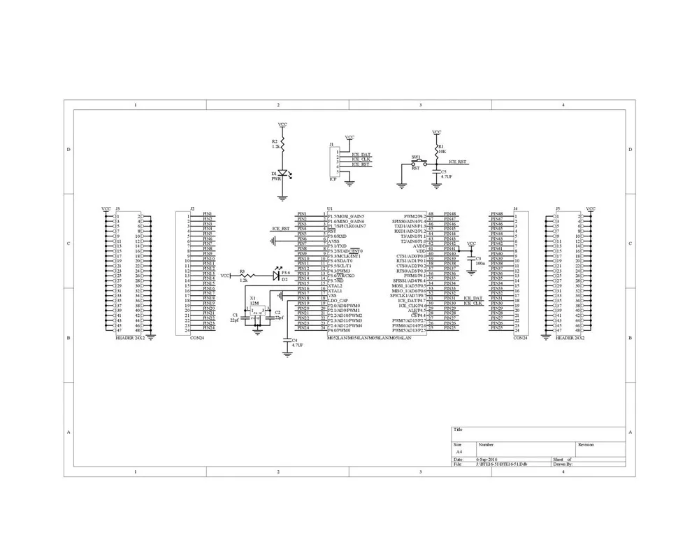 Nuvoton M051 серии ARM Cortex-M0 M052LAN модуль легко подключить к Nu-link Bu-link и трех проводных датчиков