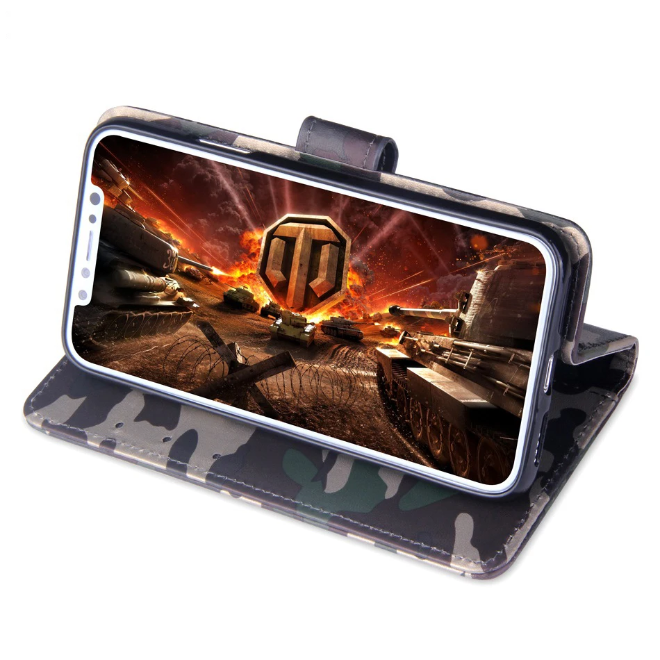 Винтаж Camo чехол для телефона Blackview BV8000 Pro искусственная кожа флип 360 бумажник Coque
