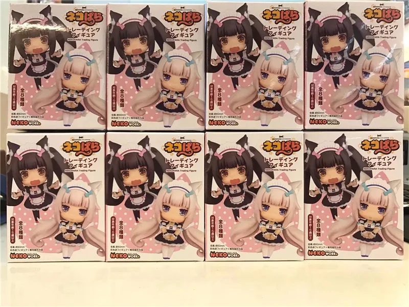 Anime Nekopara Chocolat Vanilla Azuki Coconut Maple Cinnamon PVC Action Figrue Model Toys Kawaii Girl Figuras Dolls 8pcslot 8cm  (1)