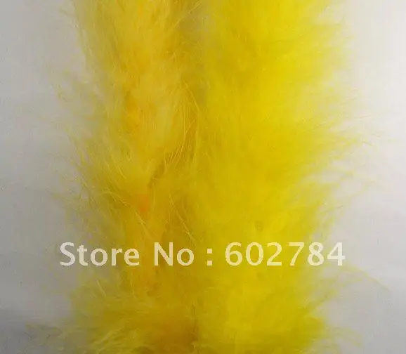 

Turkey Feather Boa party ornament fashion feather scarf 2 yards 184cm 1pcs/lot yellow Color Free Shipping