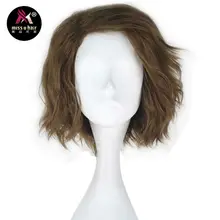 Miss U волосы синтетические короткие волнистые ролевые волосы зеленый черный Лен Цвет вечерние фильм косплей костюм парик для Хэллоуина