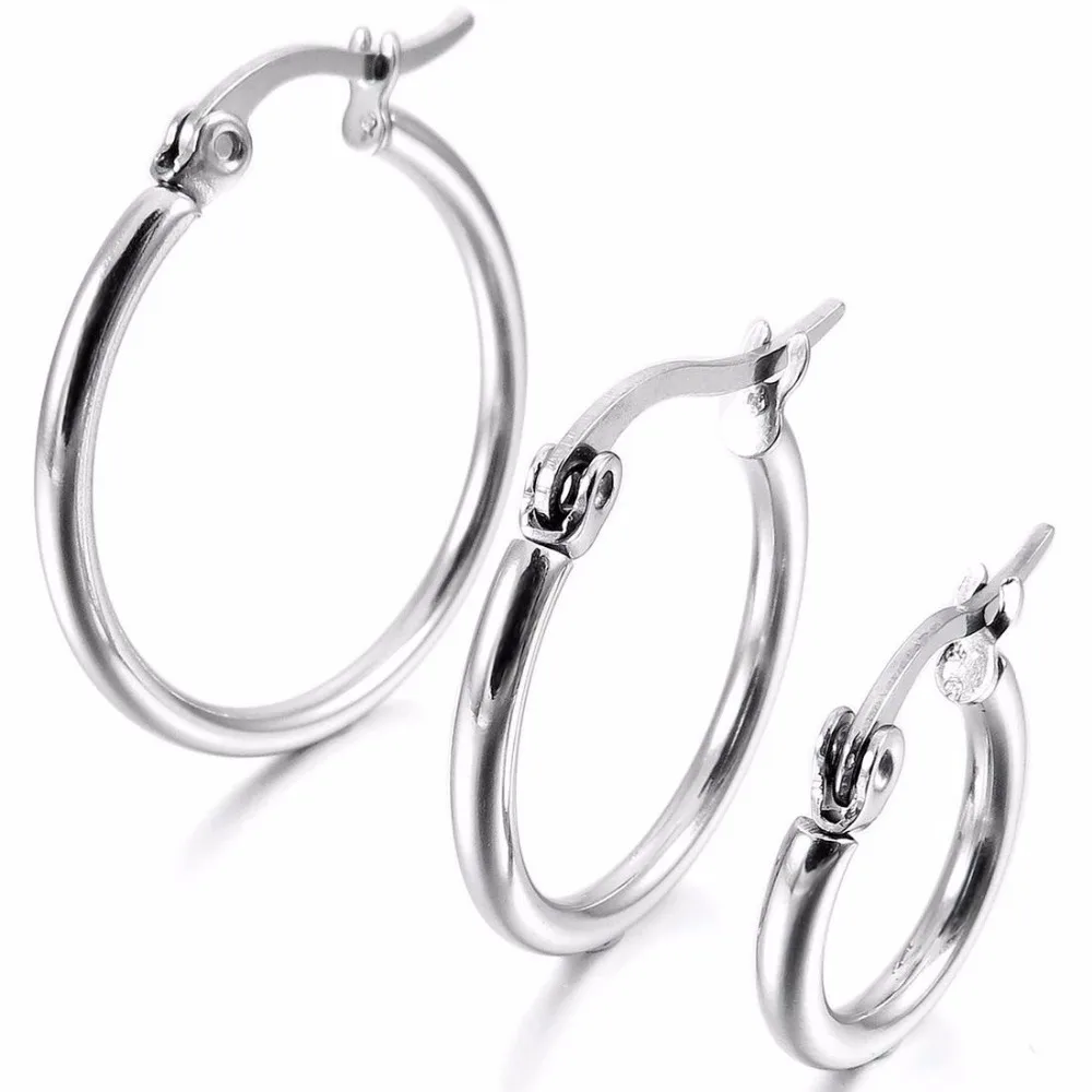 

Punk charm jewelry Gold Silver Stainless Steel Pendant Earrings hoop Earrings for women Girls Gifts Fashion Men Earrings A005