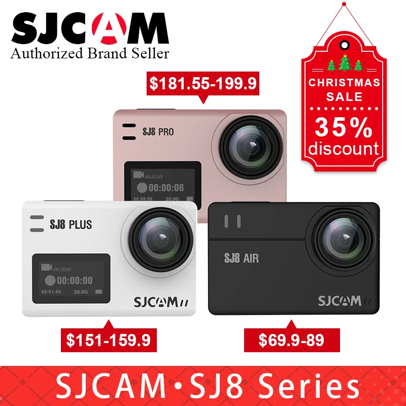 

Christmas gift SJCAM SJ8 Series SJ8 Air&SJ8 Plus & SJ8 Pro 1290P yi 4K Action Camera WIFI Remote Control go pro Sports DV camara