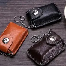Первый слой кожи ключевых автомобиль кожаная сумка деловая Ретро пряжки Мужская GM ключевой мешок