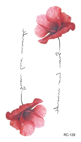 Rocooart ручная Татуировка с изображением Ловца снов наклейки стрела цветок татуировка боди-арт Татуировка височная для женщин ноги Фламинго поддельные татуировки - Цвет: RC-129
