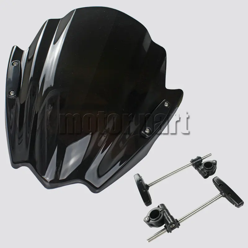 Мотоцикл лобовое стекло для KTM 125 200 390 герцог 690 Р 390Duke 200Duke 1290 супер Дукер ABS пластмассы ветрового стекла Дефлекторы черные Мотоцикл лобовое стекло для KTM 125 200 390 герцог 690 Р 390Duke 200Duke 1290 супер Дукер ABS пластмассы ветрового стекла Дефлекторы черные