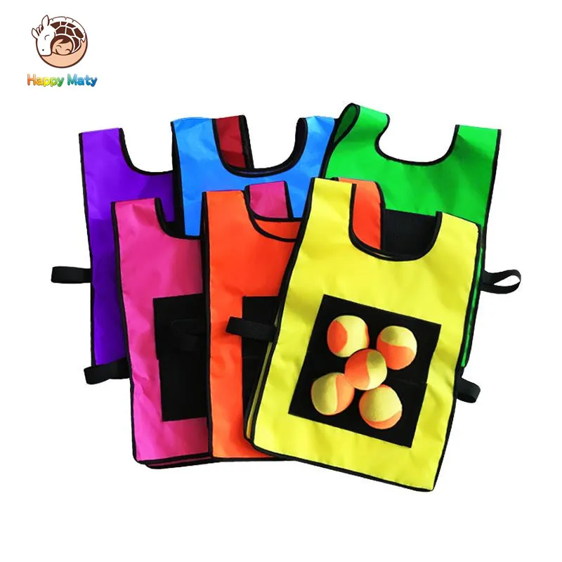 wonderful  Happymaty Game Props Vest Sticky Jersey Vest Game Vest Waistcoat With Sticky Ball Throwing Children