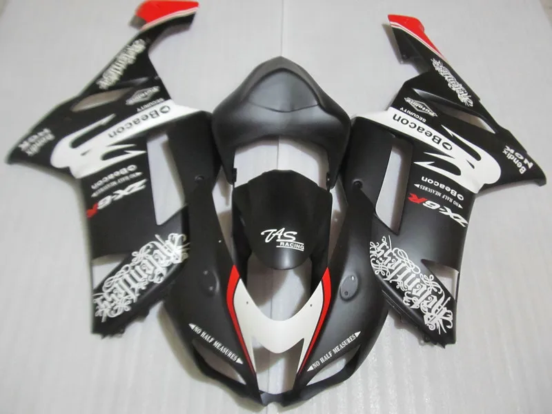 Motorcycle Fairing kit for KAWASAKI Ninja ZX6R 07 08 ZX6R 636 2007 2008 zx 6r White matte black Fairings set +7 gifts TR52