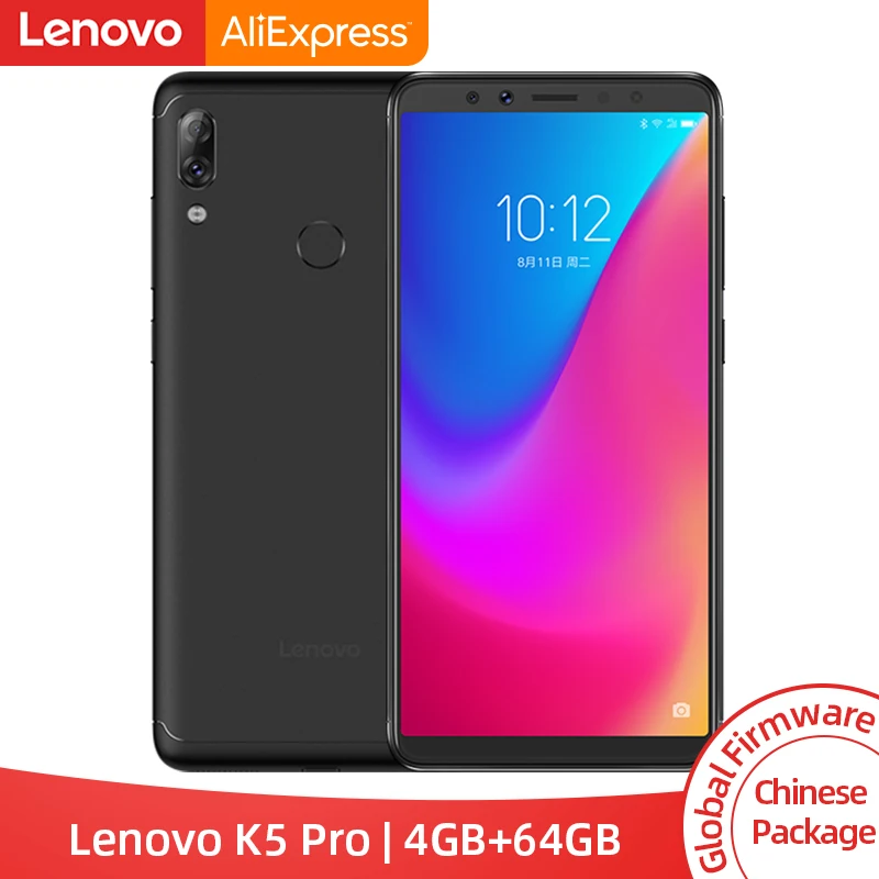 

Global ROM Lenovo K5 Pro 4GB 64GB Snapdragon 636 Octa Core Smartphone Four Cameras 5.99 inch 18:9 4G LTE Phones 4050mAh