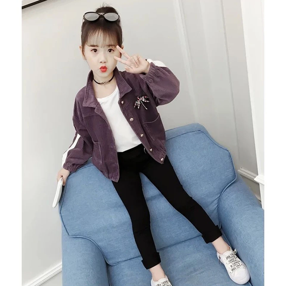 

Short Style Fashion 2019 Spring Autumn Baby Girls Coats Casual Children Jackets Kids Leisure 2 Colors Outwear Children Clothing