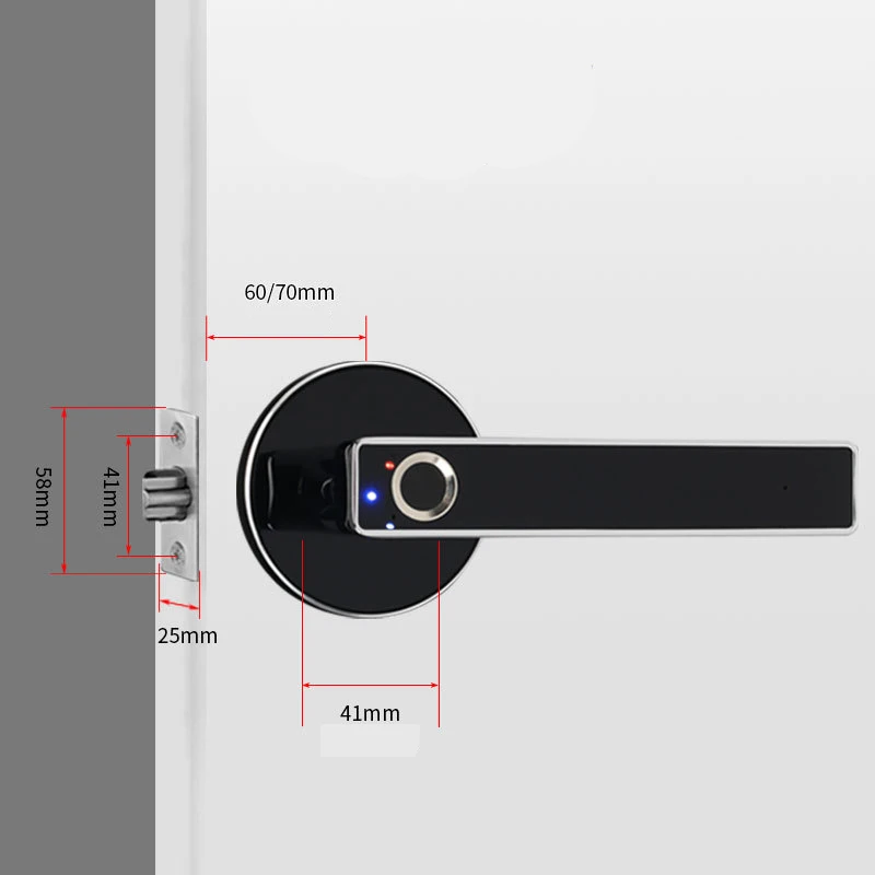 Простой дизайн Интеллектуальный полупроводниковый замок отпечатков пальцев электронный биометрический дверной замок для домашнего использования