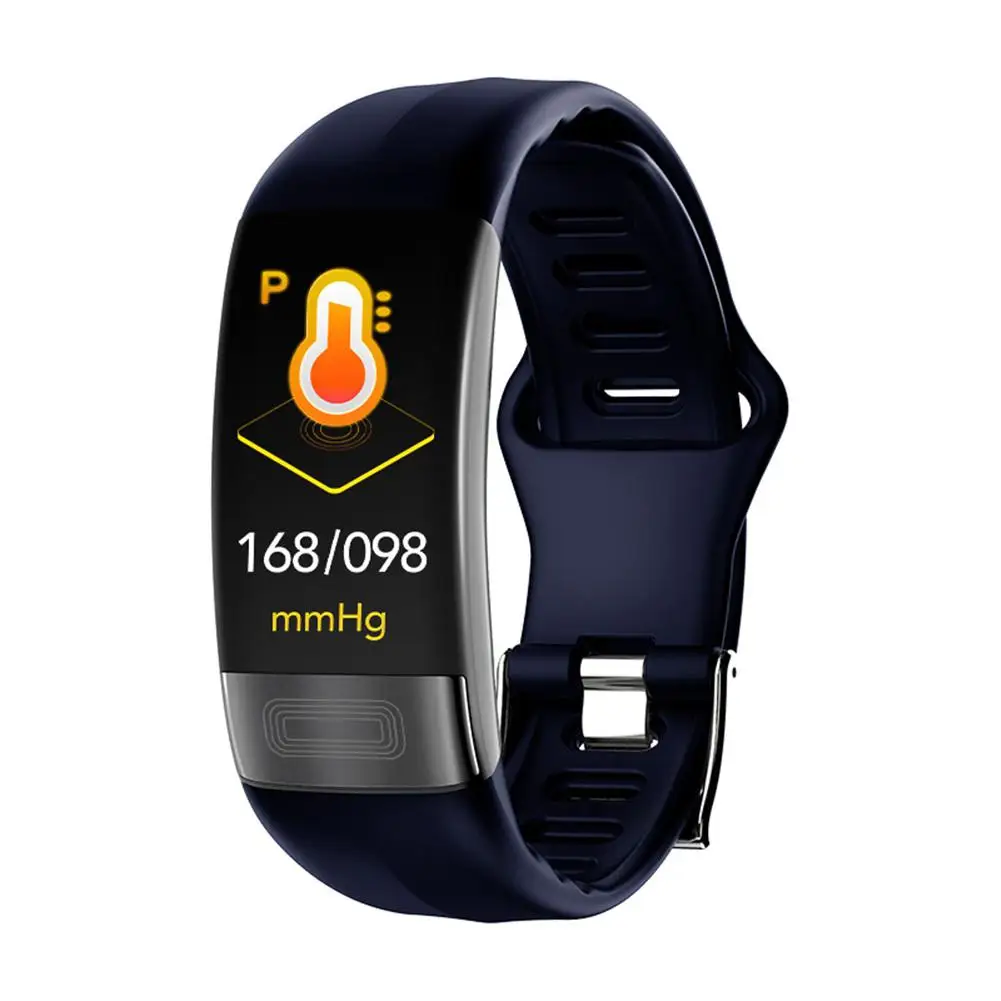 VOSSTR P11 Смарт спортивные часы с браслетом Мужские Женские умные часы ECG Bluetooth браслет монитор сердечного ритма напоминание о звонке - Цвет: Синий