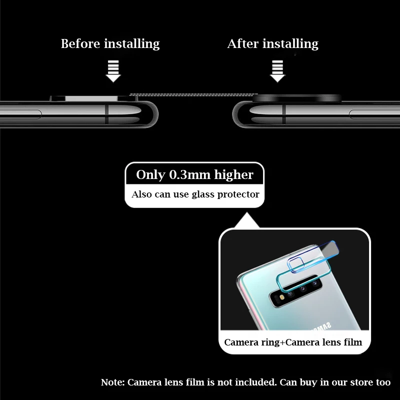 Hsmeilleur Rear Camera Metal Lens Protector Ring For Samsung S10 Plus S10plus Back Camera Protetor Guard Cover Case Accessories (7)