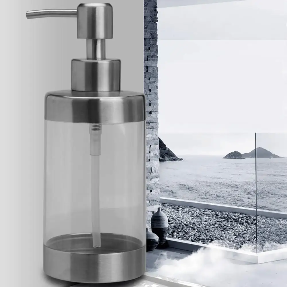 

30# Transparent Liquid Soap Detergent Shower Shampoo Bottle Container Dispensers