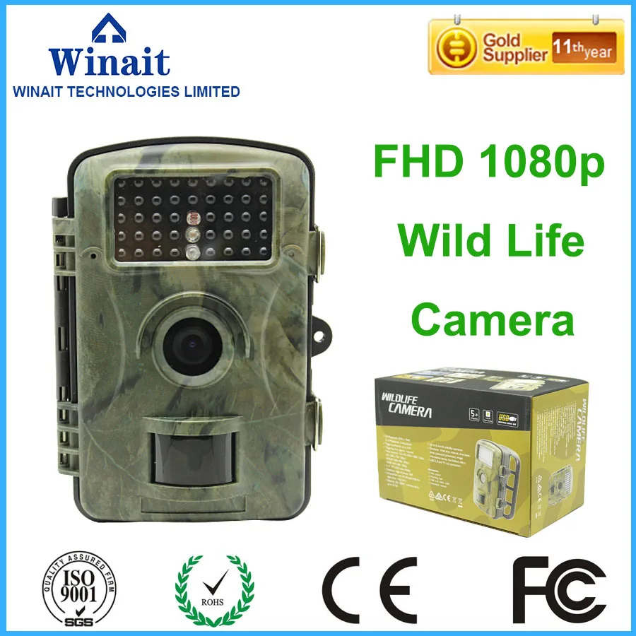 

IP54 Waterproof Hunting Camera WT1001 LED IR Flash 100D PIR Angle 15PIR Sensing 2.4"TFT LCD Screen Camera