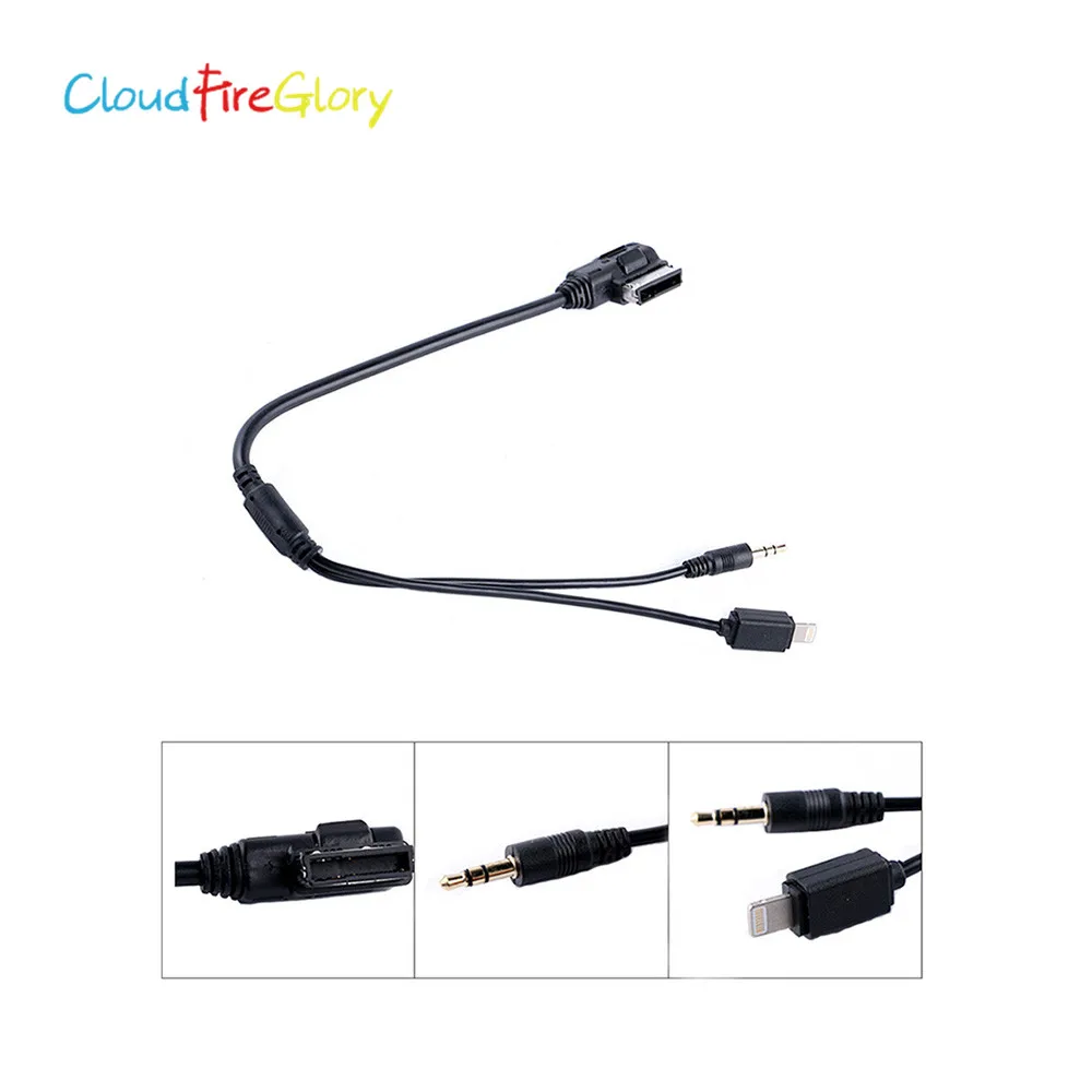 Cloudfireglory для Audi A3 A4 A6 A8 для VW Jetta Golf Passat iPod iPhone 5 6 S AMI MMI MP3 3,5 мм AUX кабель адаптер Интерфейс