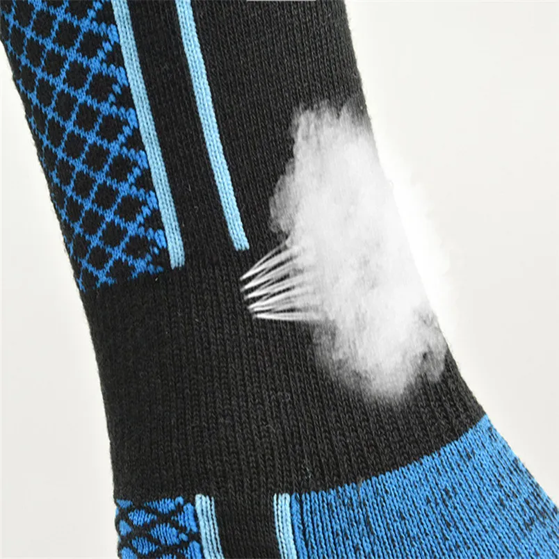 1 Pair Ski socks Mens Women Quality Hike Walking Long Crew Boots Socks Wear-Resistant Warm Skiing Sports Socks #3D04 (7)