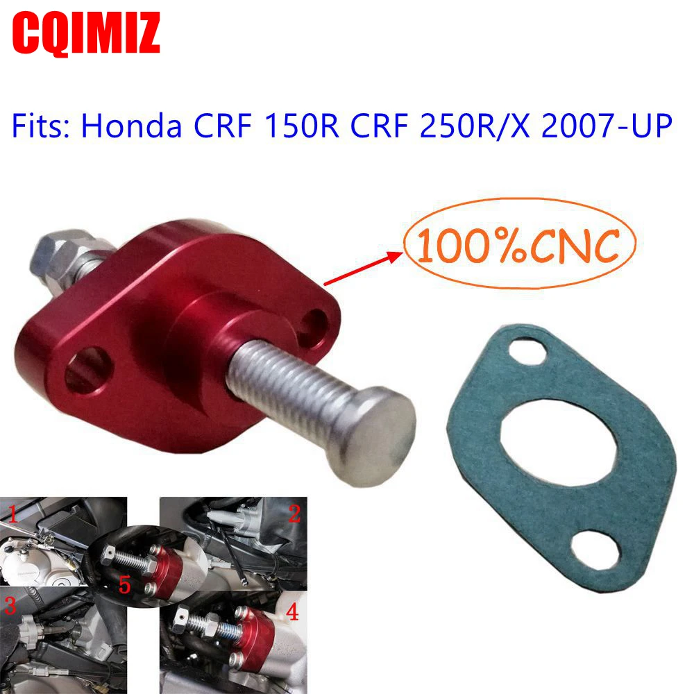 Red CNC Aluminum Adjuster Manual Cam Timing Chain Tensioner For Honda