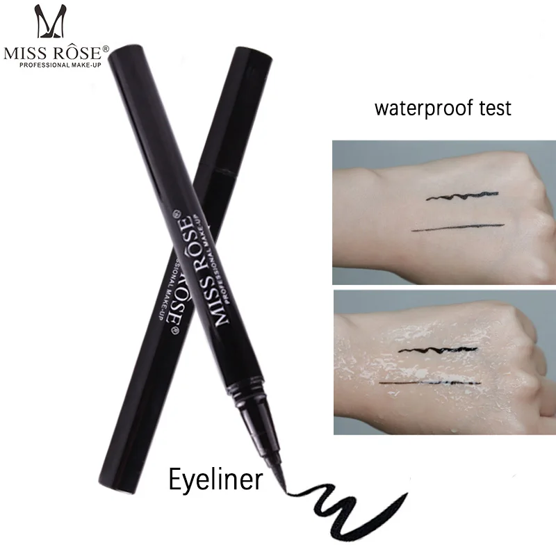 

MISS ROSE Black Eyeliner Pen Structure Eyeliner Long-lasting Waterproof Liquid Eyeliner Pencil Eye Makeup Lady Cosmetics