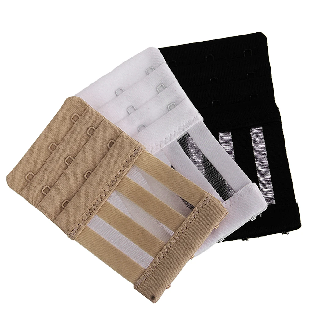 

3pcs Bra Buckle Back Extension Delicate Bra Lengthened Buckle 2 Rows 3 Buckle Extension de espalda sujetador Women Intimates