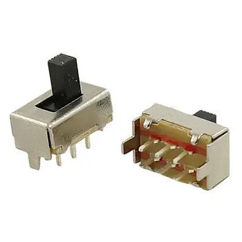 

100 Pcs DC 50V 0.5A 2 Position DPDT 2P2T PCB Mount Vertical Slide Switch 6 Pin DIP SS22F04