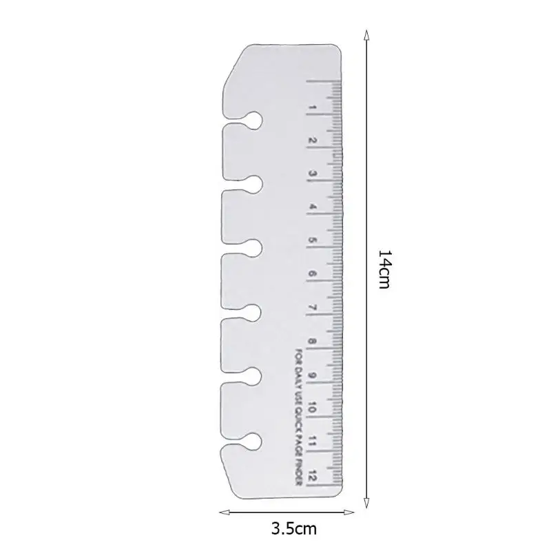 ПВХ Сепаратор A5 A6 A7 Закладка линейка 6 отверстий функциональные креативные DIY Биндер ноутбук линейки студент, школа, офис канцелярские принадлежности - Цвет: A7 Transparent
