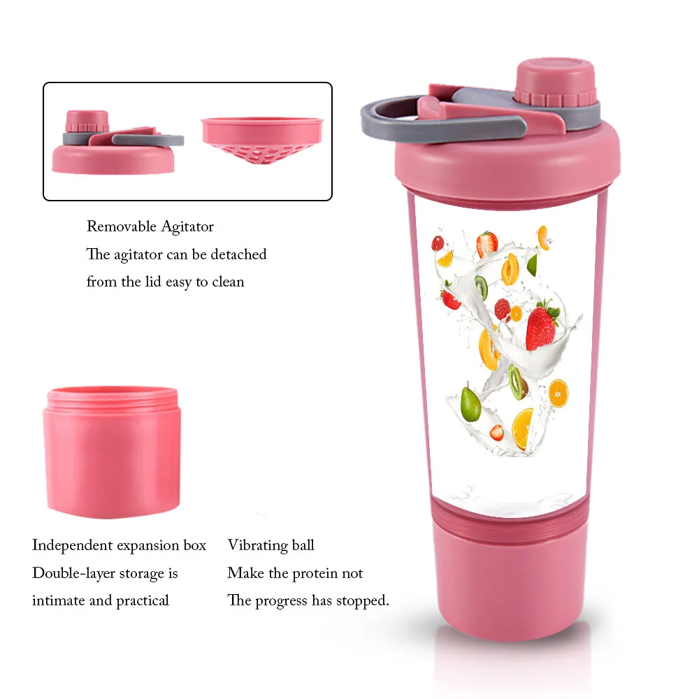 Woman Sport Whey Protein Shaker Bottle Water Bottle 600ML Girl BPA Free Leak Proof Gym Fitness Training Sport Nutrition protein bottle protein shaker cup shaker bottle sports water bottle