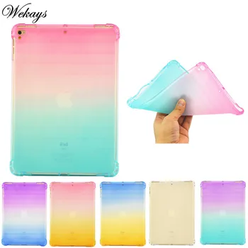 

Wekays For Apple Ipad Air 2 Ipad 6 A1566 A1567 Colorful Soft Silicone Fundas Case For Ipad Air 2 Ipad6 Cover Cases For Ipad Air2
